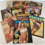 12 assorted issues of vintage adult erotic magazines.
