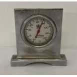 An Art Deco chromium cased Rototherm desk thermometer.