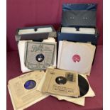 A collection of vintage 78 records to include opera, linguistic recordings, George VI coronation
