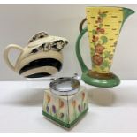 3 pieces of Art Deco ceramics.