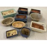 10 assorted small frost proof Bonsai pots.
