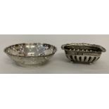2 hallmarked silver pin dishes.