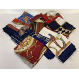 10 vintage scarves of traditional design to include Jean de Bahrein.
