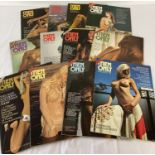 12 vintage 1970's issues of Men Only, Paul Raymond's adult erotic magazine.