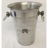 A modern aluminium Fortnum & Mason 2 handled wine cooler.