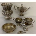 A collection of vintage silver plated items.