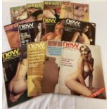 12 vintage 1970's issues of New Direction, adult erotic magazine.