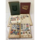 A collection of 4 vintage stamp albums containing British and world stamps.