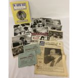 A small quantity of photographs and ephemera relating to Mr Acker Bilk, jazz musician.