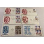 6 Christmas issue first day covers from the USA all dated 1984.