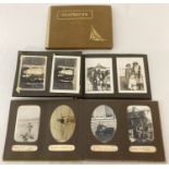 3 small vintage photograph albums containing a quantity of black and white photographs.