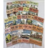 2 vintage full sets of "East Anglian Magazine" dated 1956 and 1957. 12 copies per set.