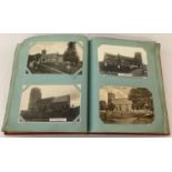 A vintage postcard album containing a quantity of 160 cards depicting Norfolk churches.