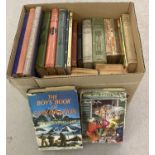 A box of vintage Children's story and reference books.