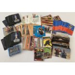 A collection of trading cards to include Batman, Star Trek, Hook, Star wars and Jurassic Park