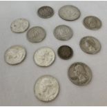 A collection of silver (90%) and part silver (40%) American coins.