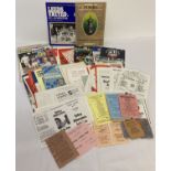 A collection of early 1970's football programmes, team sheets, tickets & supporters club pamphlets.