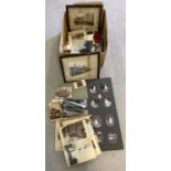 A box containing a large quantity of vintage and Victorian photographs.