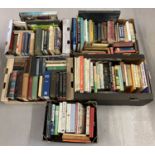5 boxes of assorted vintage and modern non-fiction, fiction and reference books.