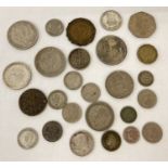 A collection of antique and vintage British coins.
