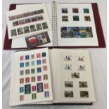 2 stamp albums containing British stamps to include sets and panes.