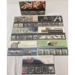 A collection of 8 Royal Mail collectors stamp sets, with information cards, relating to Royalty.