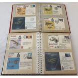 2 albums of first day covers, mostly aircraft. Examples include British, German and Italian.