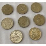 8 collectable £2 coins dating from 1986 - 1996.
