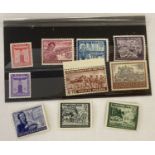 A collection of 10 unfranked German and Polish WWII stamps.