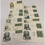 12 American 1950's first day covers "United States Regular Series" depicting George Washington.