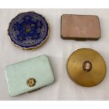 A collection of 4 vintage Stratton compacts.