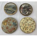 A collection of 4 vintage decorative compacts.