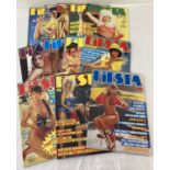 12 vintage issues of Fiesta, adult erotic magazine, dating from the late 1980's & 1990.