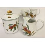 4 pieces of Royal Worcester "Evesham" ceramics.