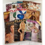 12 vintage issues of Playboy; Entertainment for Men magazine, dating from the 1970's & early 80's.