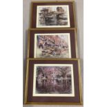 3 framed and glazed limited edition prints by Irish artist Roy Lindsey.