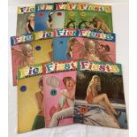 12 vintage 1960's issues of Fiesta, adult erotic magazine.
