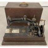 A late 19th century sewing machine by Wheeler & Wilson Co, Bridgeport, Connecticut, USA.