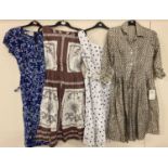 4 vintage 1960's A line dresses.