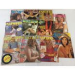 11 vintage issues of assorted adult erotic magazines.