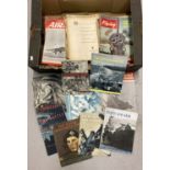 A collection of WWII anf aviation booklets and pamphlets.