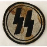 A German WWII style Ersatz Waffen SS PT vest patch.