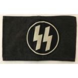 A German WWII style Waffen SS funeral mourners arm band.