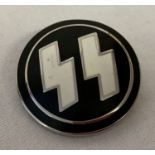 A modern German SS lapel pin back badge.