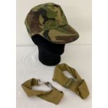 A vintage British Army DPM camo Compton Webb cap (size 59).