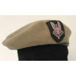 An S.A.S felt beret with cloth cap badge.