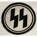 A WWII style German SS cloth sleeve patch.