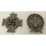 2 WWII style German medals.