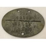 A WWI style Imperial German dog tag.