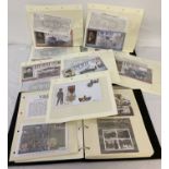 2 folders of the Westminster Collection "End Of World War" first day covers, coins and medals.